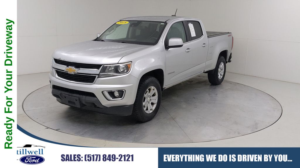 Silver Ice Metallic 2018 Chevrolet Colorado Pickup Truck Four-Wheel Drive 8-Speed Automatic