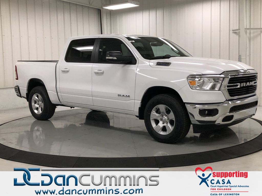 Bright White Clearcoat 2021 RAM 1500 Big Horn Crew Cab 4WD Pickup Truck Four-Wheel Drive 8-Speed Automatic