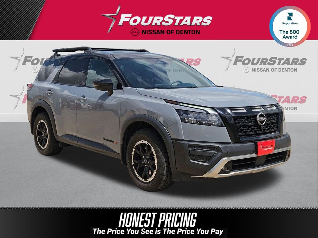 Solid Gray/Super Black 2023 Nissan Pathfinder Rock Creek 4WD SUV / Crossover All-Wheel Drive 9-Speed Automatic