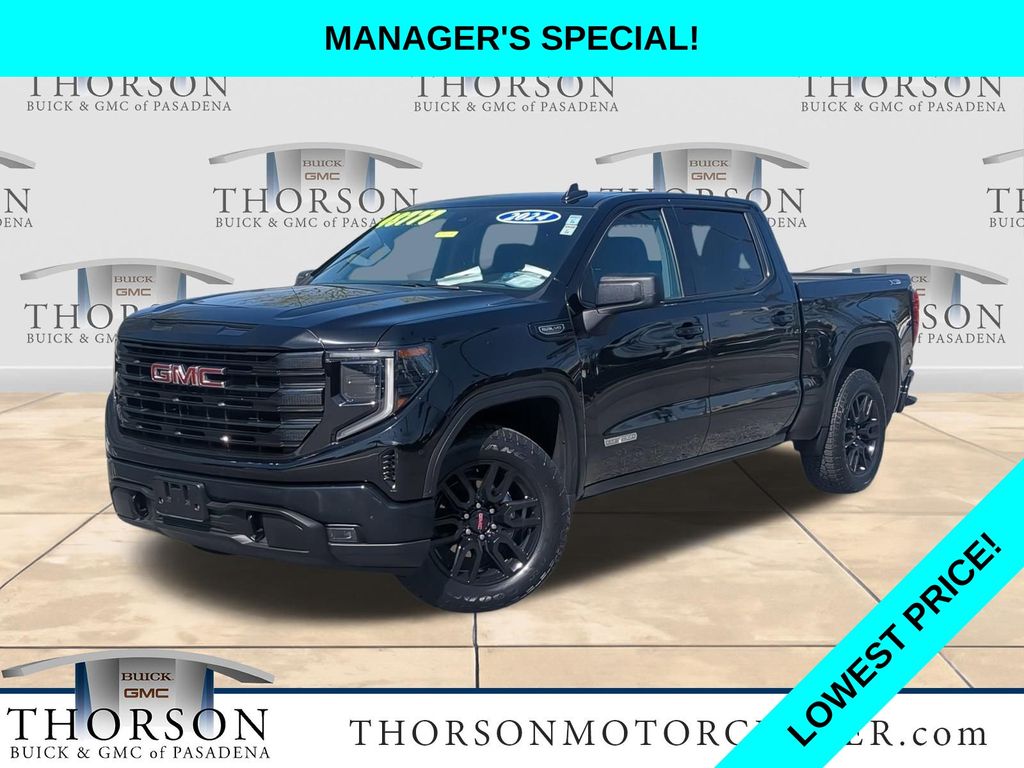 Onyx Black 2024 GMC Sierra 1500 Elevation Crew Cab 4WD Pickup Truck Four-Wheel Drive Automatic