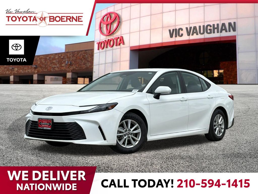 White 2025 Toyota Camry LE FWD Sedan Front-Wheel Drive Continuously Variable Transmission