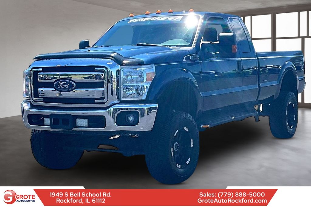 Blue 2016 Ford F-250 Super Duty XLT SuperCab 4WD Pickup Truck Four-Wheel Drive 6-Speed Automatic
