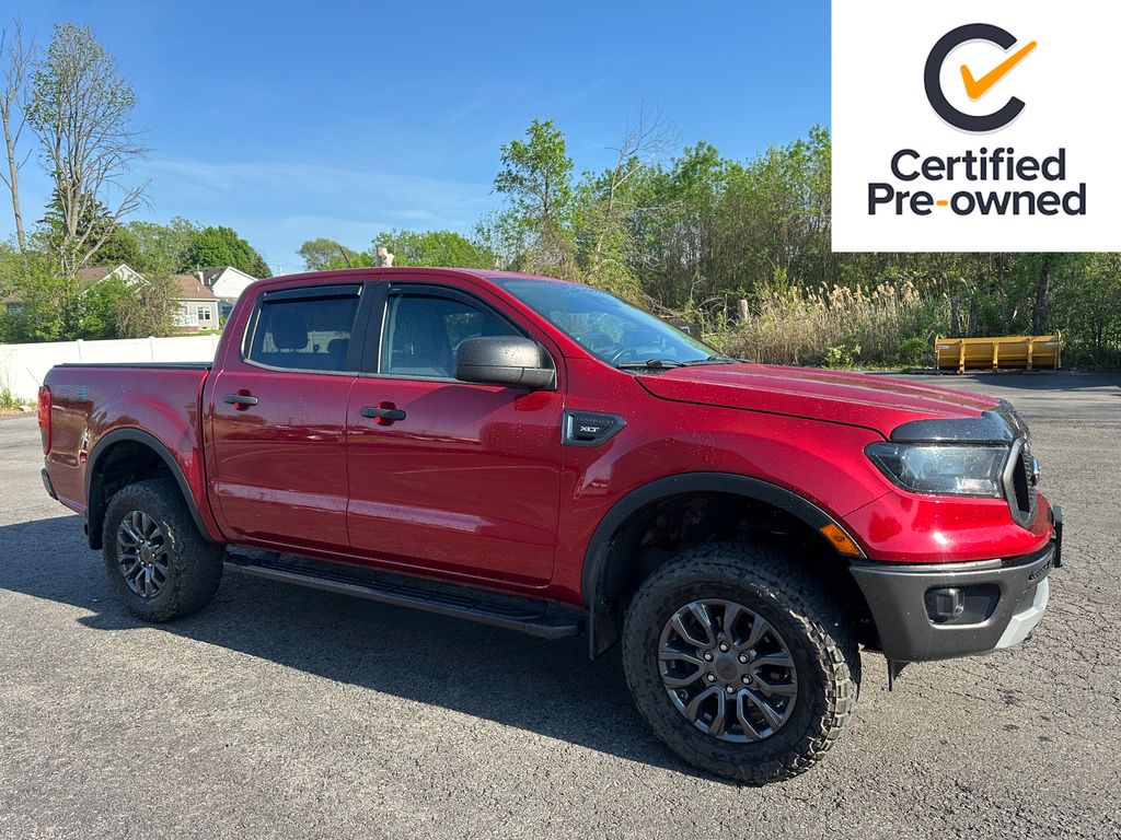 Rapid Red Metallic Tinted Clearcoat 2021 Ford Ranger XLT SuperCrew 4WD Pickup Truck Four-Wheel Drive Automatic