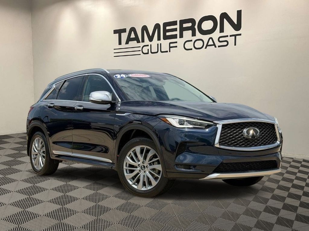 Hermosa Blue 2024 INFINITI QX50 SUV / Crossover Front-Wheel Drive Continuously Variable Transmission