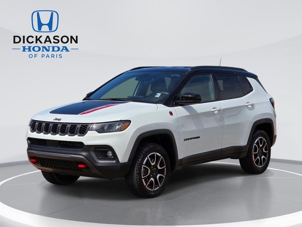 Bright White Clearcoat 2025 Jeep Compass Trailhawk 4WD SUV / Crossover Four-Wheel Drive 8-Speed Automatic