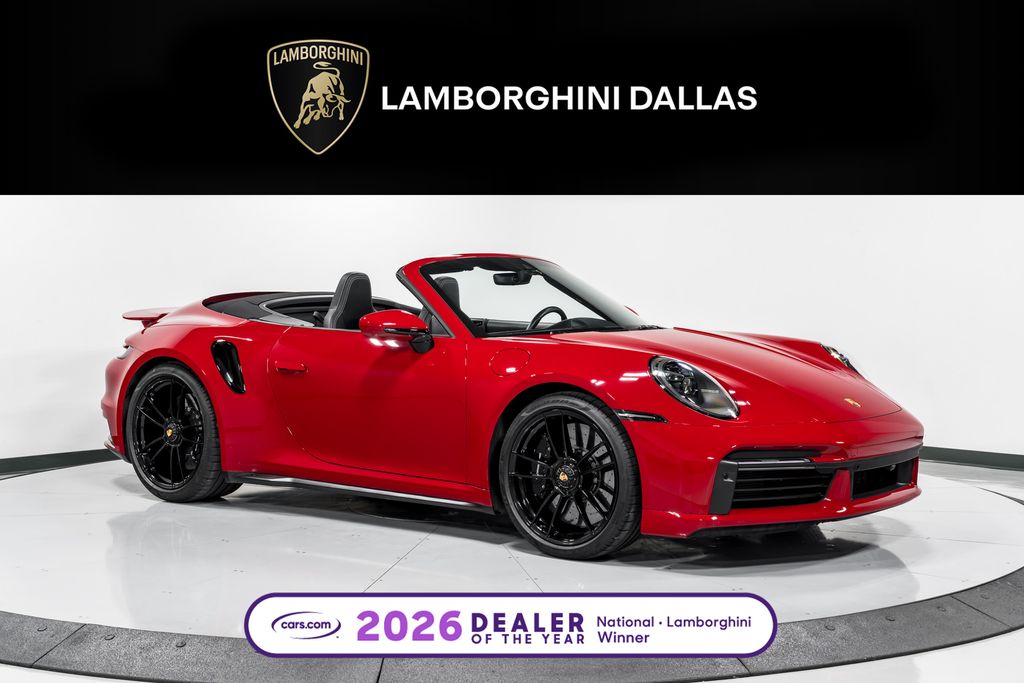 Carmine Red 2023 Porsche 911 Turbo S Cabriolet AWD Convertible All-Wheel Drive 8-Speed Automatic