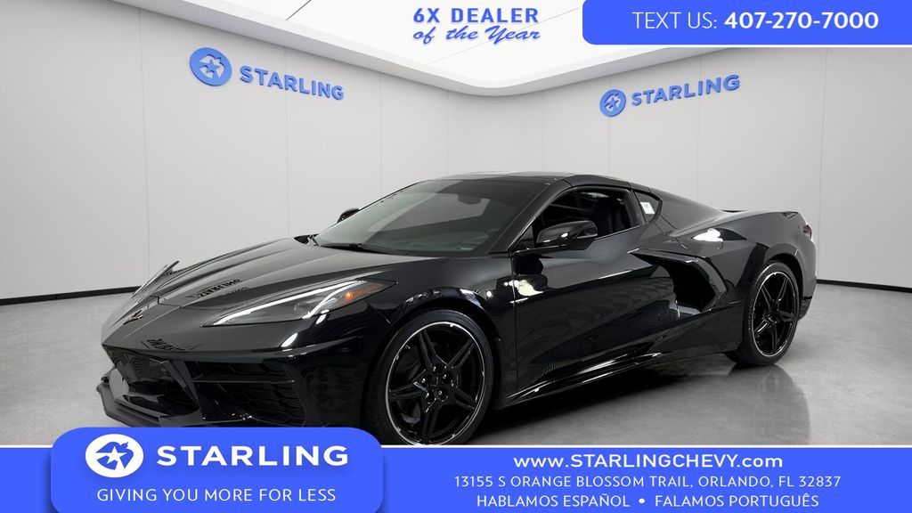 Black 2022 Chevrolet Corvette Stingray 2LT Coupe RWD Coupe Rear-Wheel Drive 8-Speed Dual Clutch