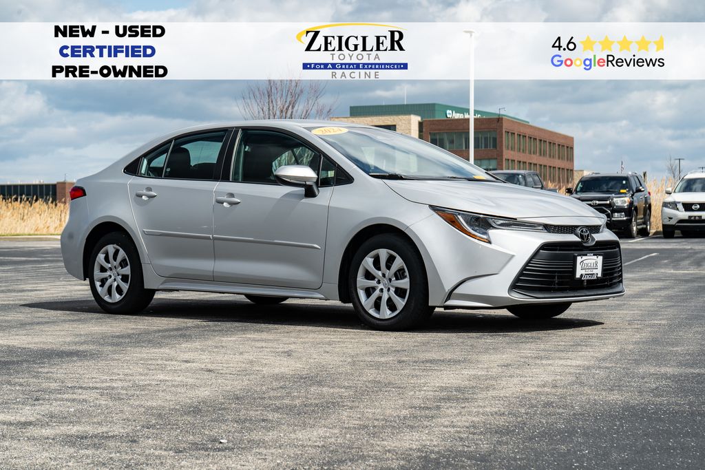 Silver 2024 Toyota Corolla LE FWD Sedan Front-Wheel Drive Continuously Variable Transmission