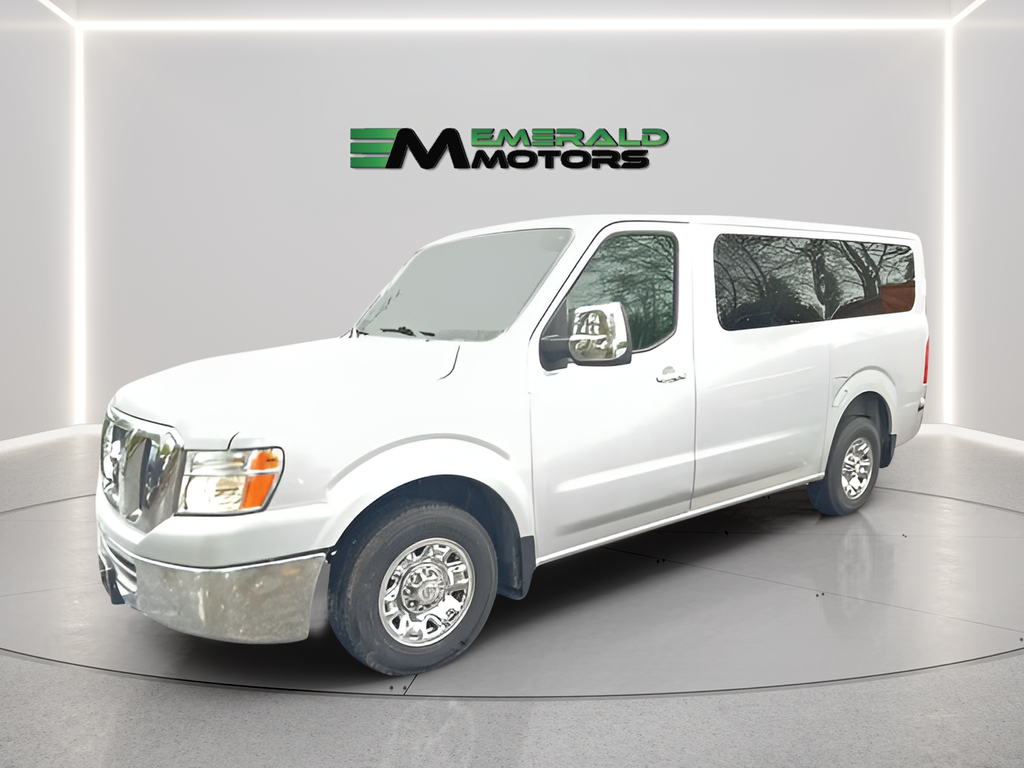 Silver 2014 Nissan NV Passenger 3500 HD SV V6 Van 4X2 5-Speed Automatic