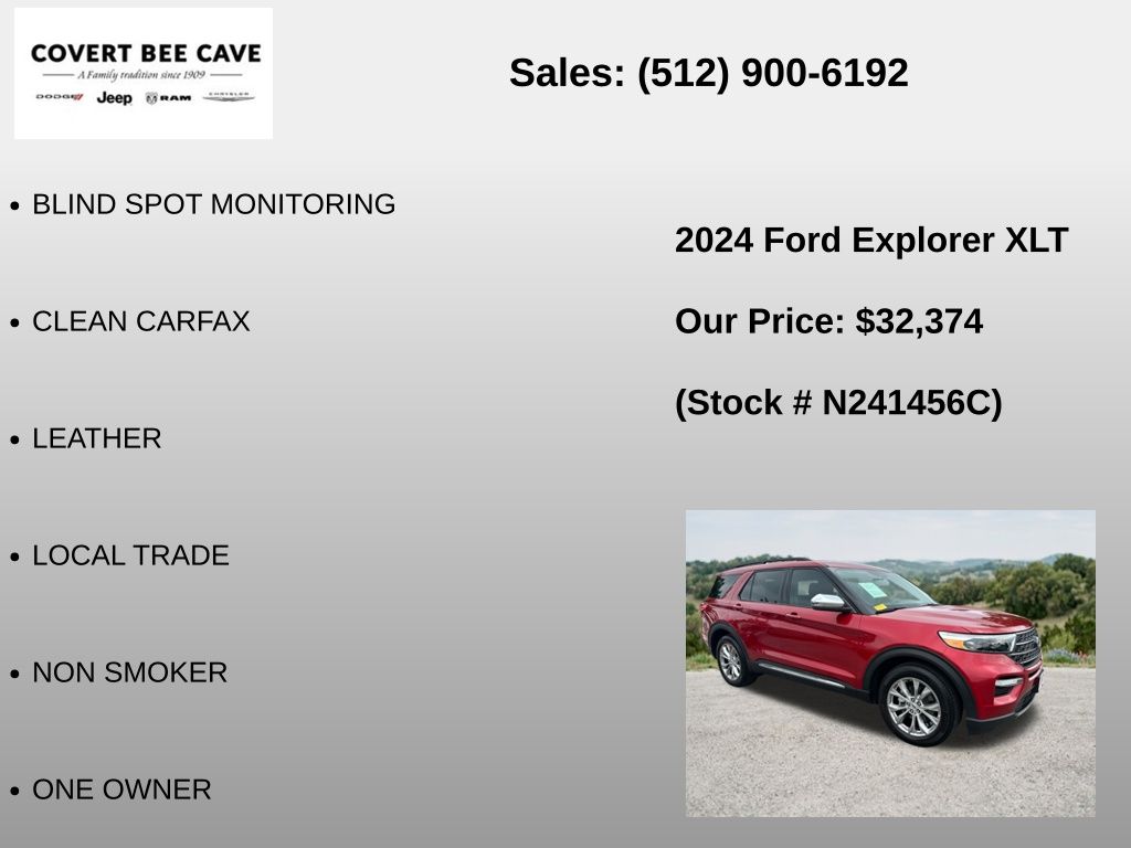 Used Car 2024 Ford Explorer  Xlt For Sale Under $35,000 In Austin, Texas