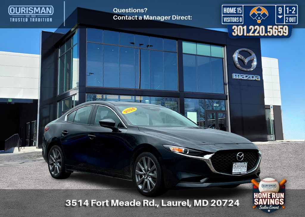 Jet Black 2024 Mazda MAZDA3 2.5 S Preferred Sedan FWD Sedan Front-Wheel Drive 6-Speed Automatic