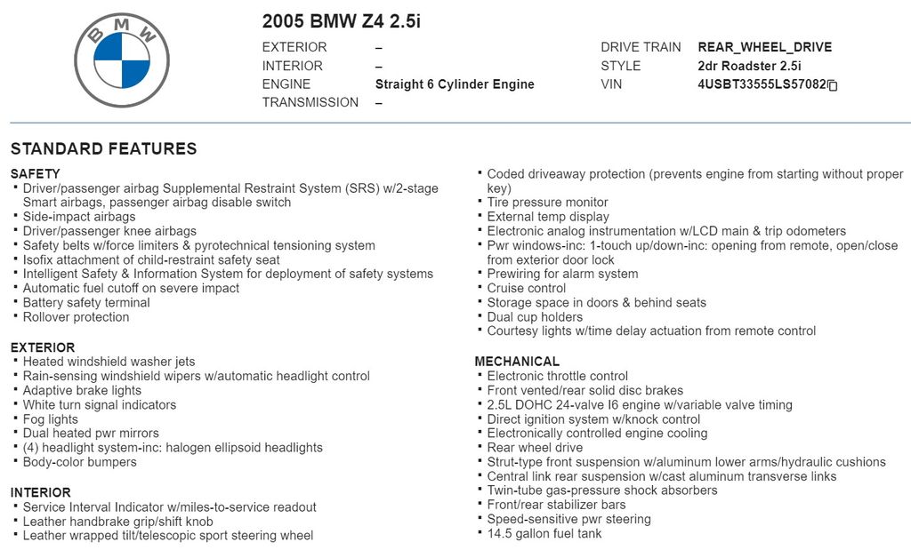 2005 BMW Z4 2.5i 15