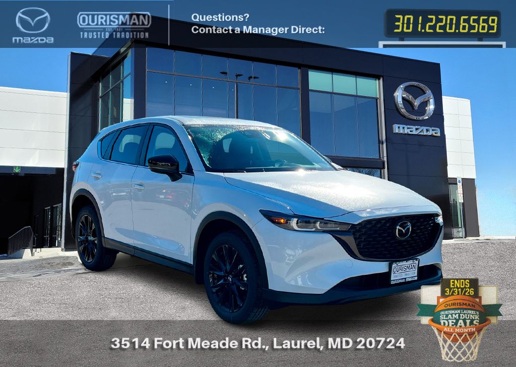 White Metallic 2025 Mazda CX-5 2.5 S Carbon Edition AWD SUV / Crossover All-Wheel Drive 6-Speed Automatic