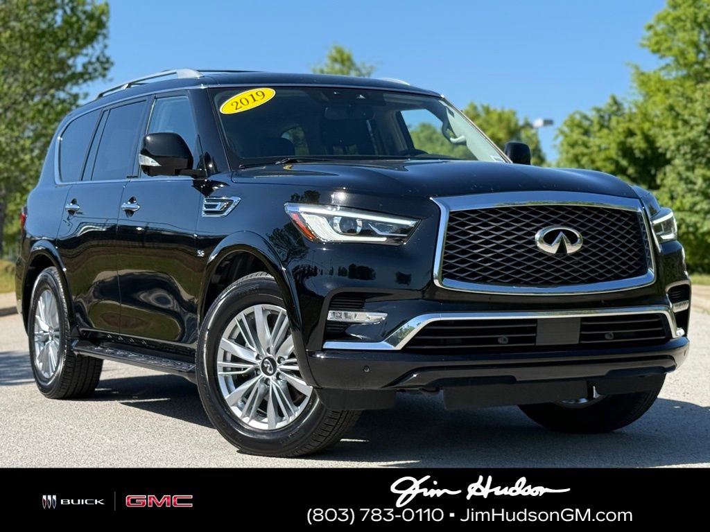 Black Obsidian 2019 INFINITI QX80 Luxe 4WD SUV / Crossover All-Wheel Drive 7-Speed Automatic