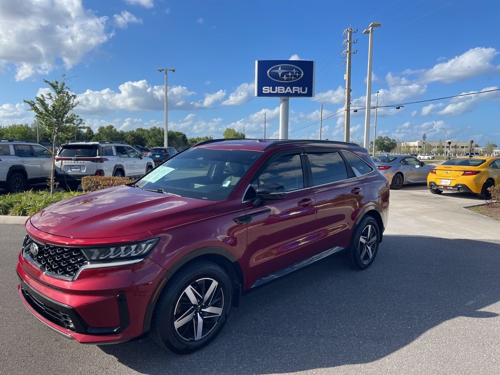 Passion Red Tintcoat 2021 Kia Sorento S FWD SUV / Crossover Front-Wheel Drive 8-Speed Automatic
