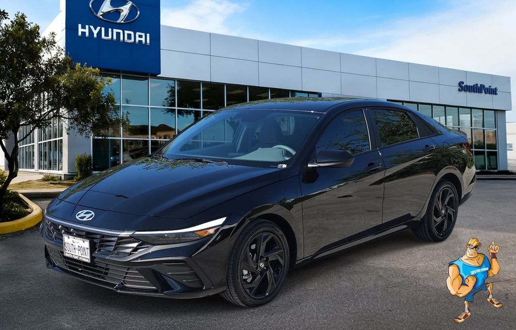 Abyss Black 2026 Hyundai Elantra Sedan Front-Wheel Drive Continuously Variable Transmission
