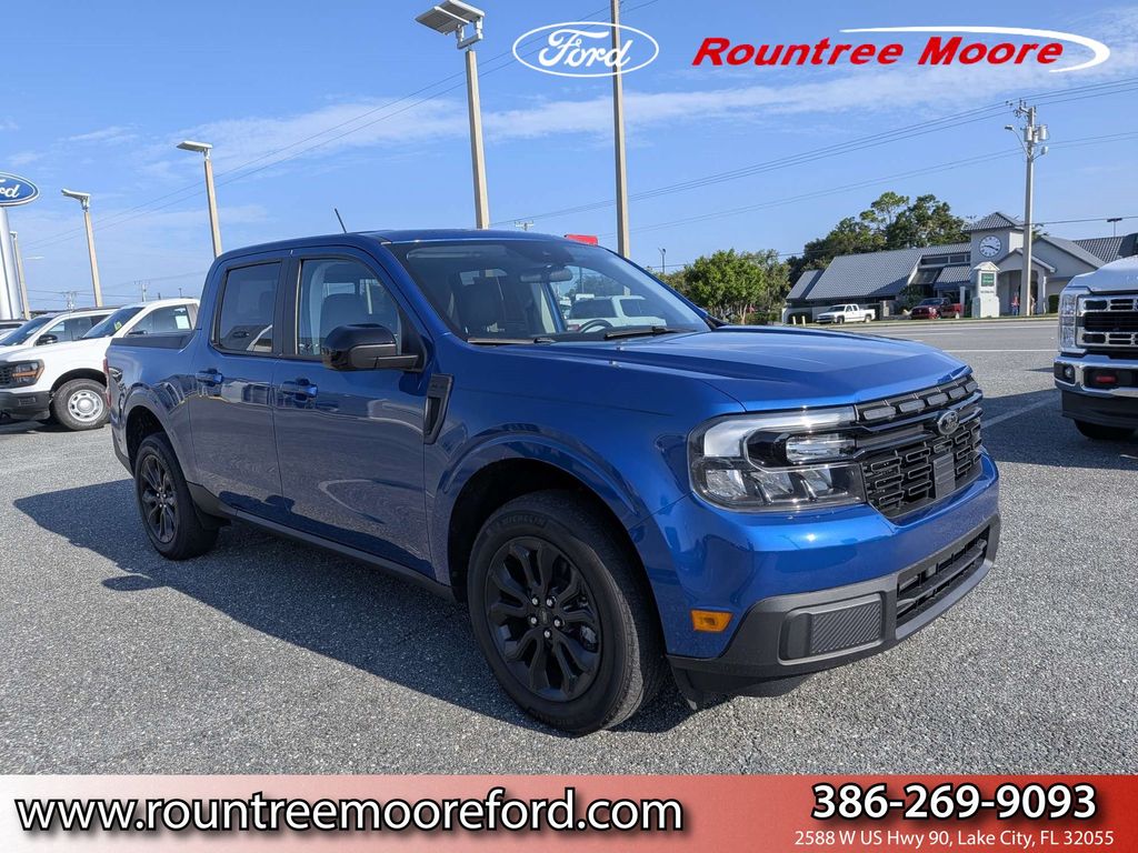 Blue Metallic 2024 Ford Maverick Pickup Truck Front-Wheel Drive Continuously Variable Transmission