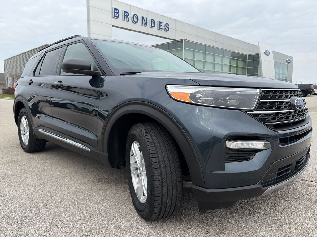 Stone Blue Metallic 2023 Ford Explorer XLT AWD SUV / Crossover All-Wheel Drive Automatic