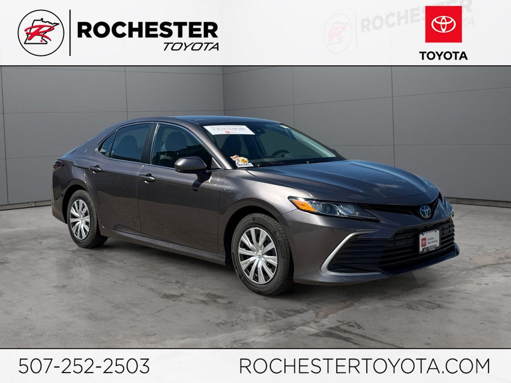 Predawn Gray Mica 2021 Toyota Camry Hybrid Sedan Front-Wheel Drive Continuously Variable Transmission