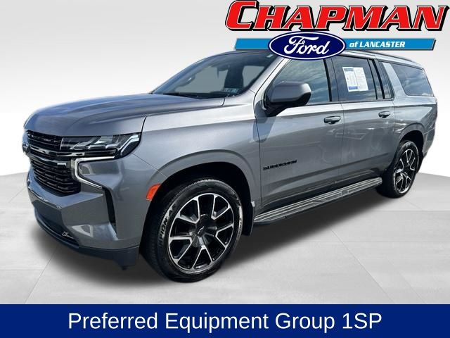 Gray (Satin Steel Metallic) 2021 Chevrolet Suburban SUV / Crossover Four-Wheel Drive Automatic