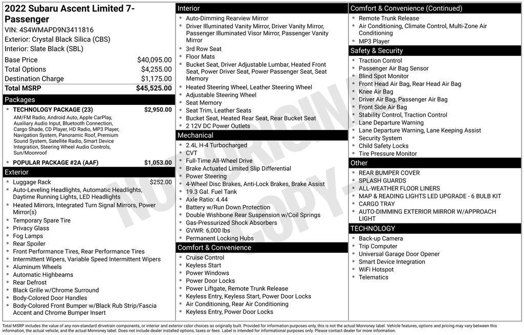 Certified Used 2022 Black Subaru Limited image 26