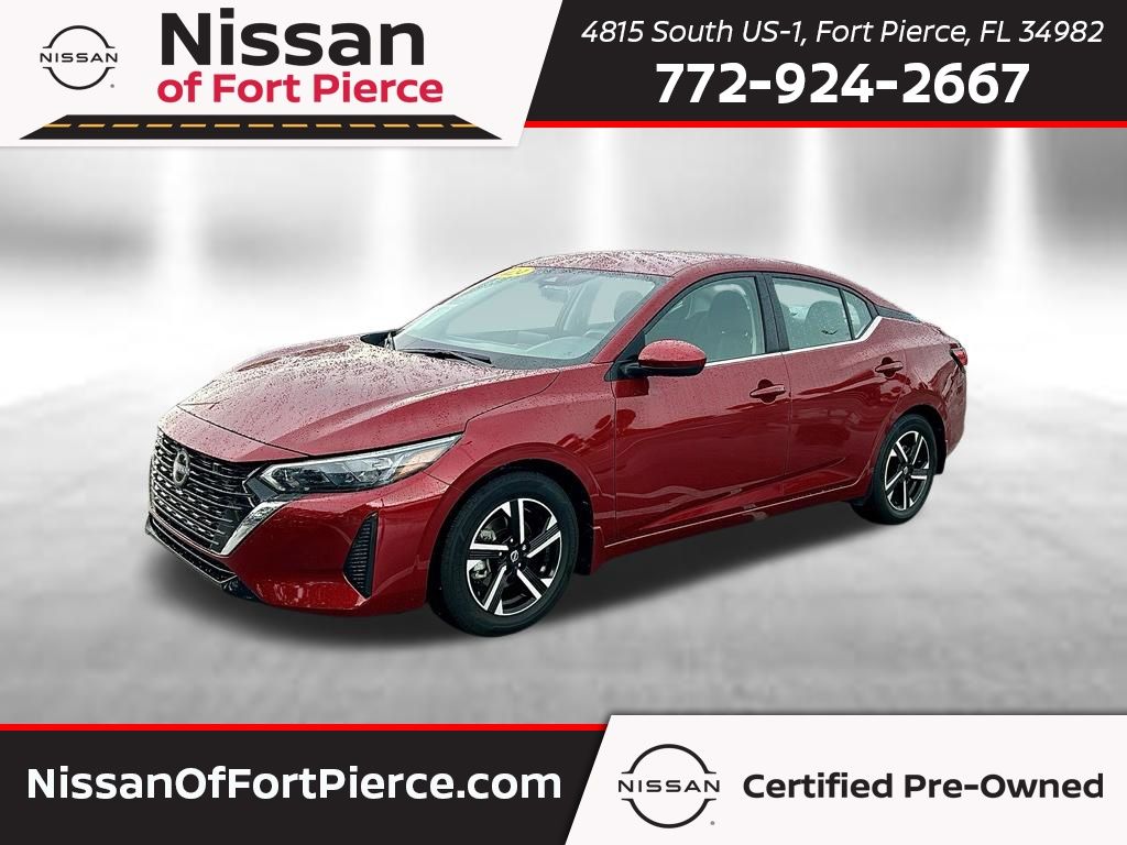 Red (Scarlet Ember Tintcoat) 2024 Nissan Sentra Sedan Front-Wheel Drive Continuously Variable Transmission