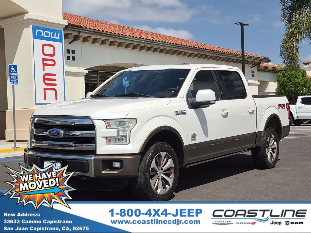 White Platinum Metallic Tri-Coat 2016 Ford F-150 Pickup Truck Four-Wheel Drive 6-Speed Automatic