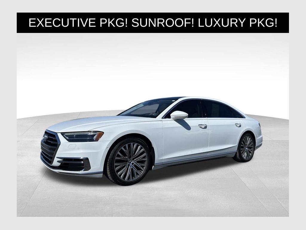 Glacier White Metallic 2020 Audi A8 L quattro 60 TFSI Sedan All-Wheel Drive 8-Speed Automatic