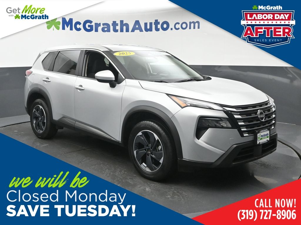 Brilliant Silver Metallic 2025 Nissan Rogue SUV / Crossover All-Wheel Drive Continuously Variable Transmission