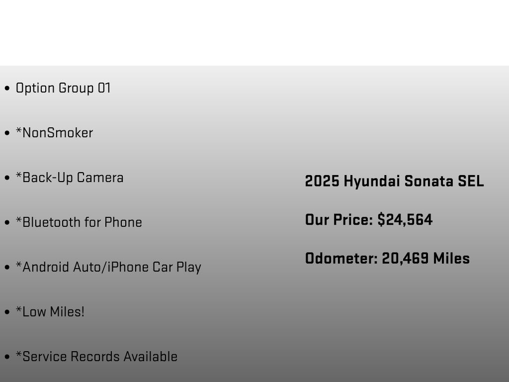 2025 Hyundai Sonata SEL White at Carlisle Cadillac Buick GMC
