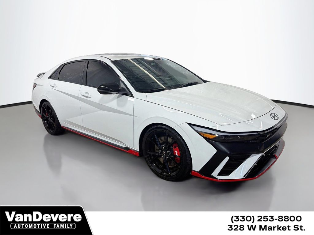 Atlas White 2026 Hyundai Elantra N Sedan Front-Wheel Drive 8-Speed Automatic