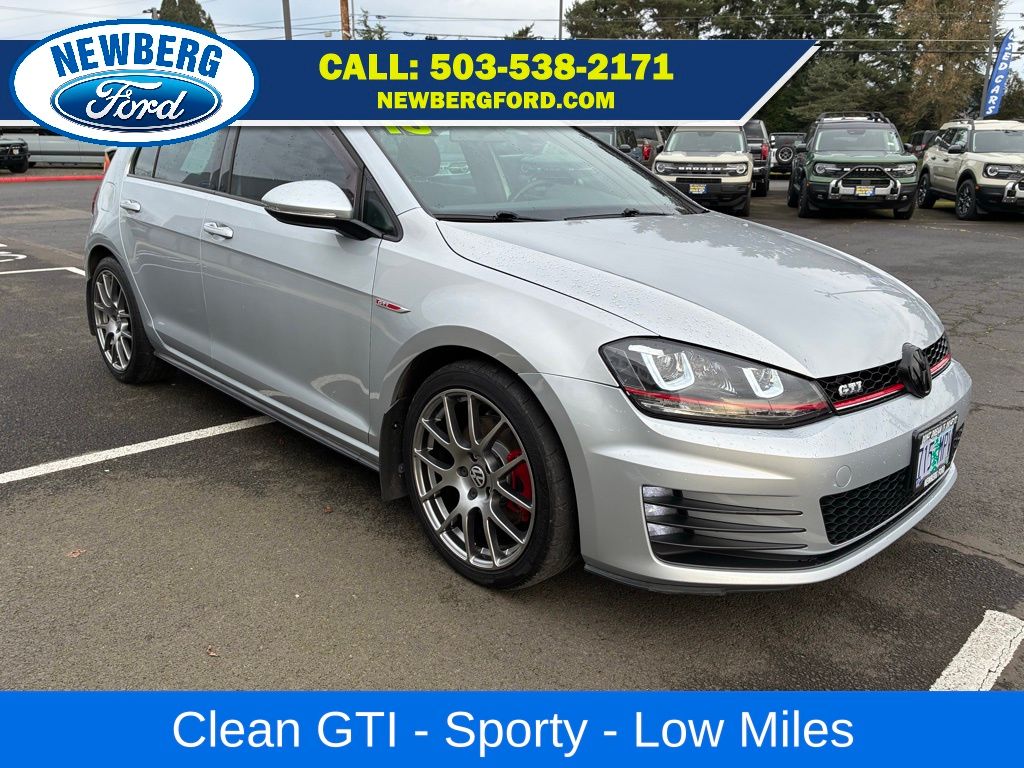 Reflex Silver Metallic 2015 Volkswagen Golf GTI 2.0T S 4-Door FWD Hatchback Front-Wheel Drive 6-Speed Dual Clutch