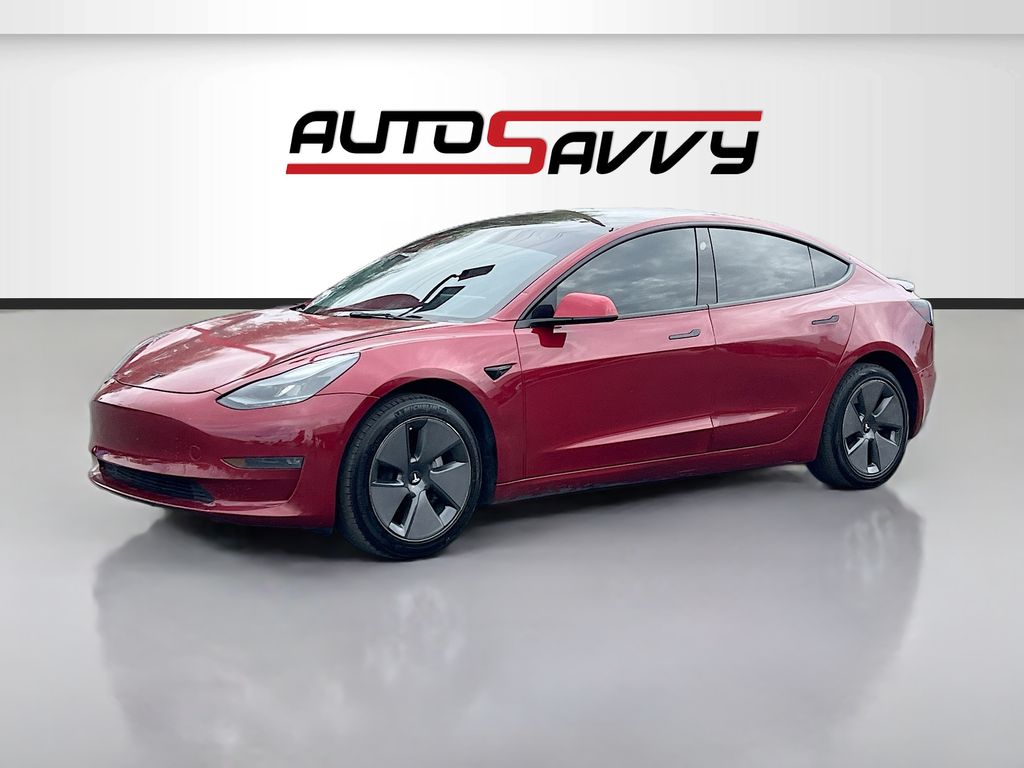 Used 2022 Red Tesla Base image 3