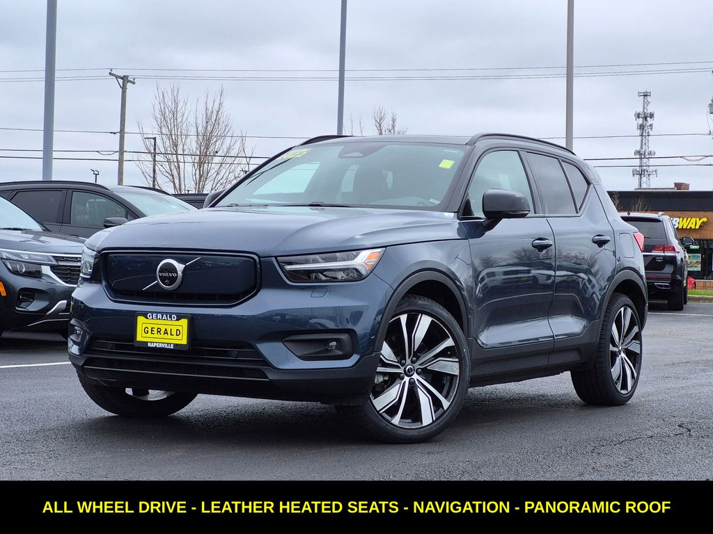 Denim Blue Metallic 2022 Volvo XC40 Recharge Twin Ultimate eAWD SUV / Crossover All-Wheel Drive 1-Speed Automatic