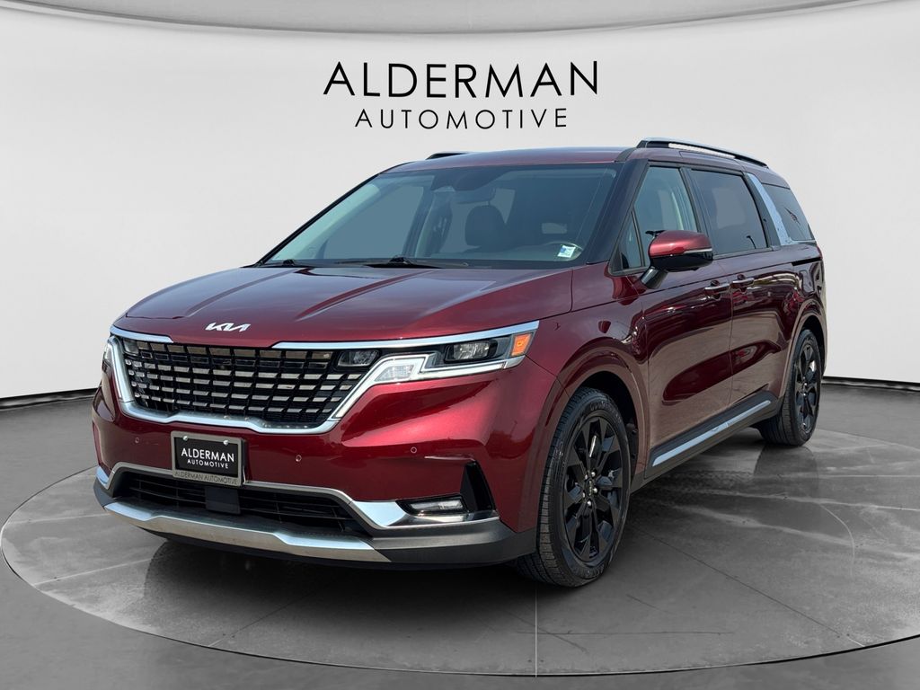 Flare Red 2022 Kia Carnival Minivan Front-Wheel Drive 8-Speed Automatic