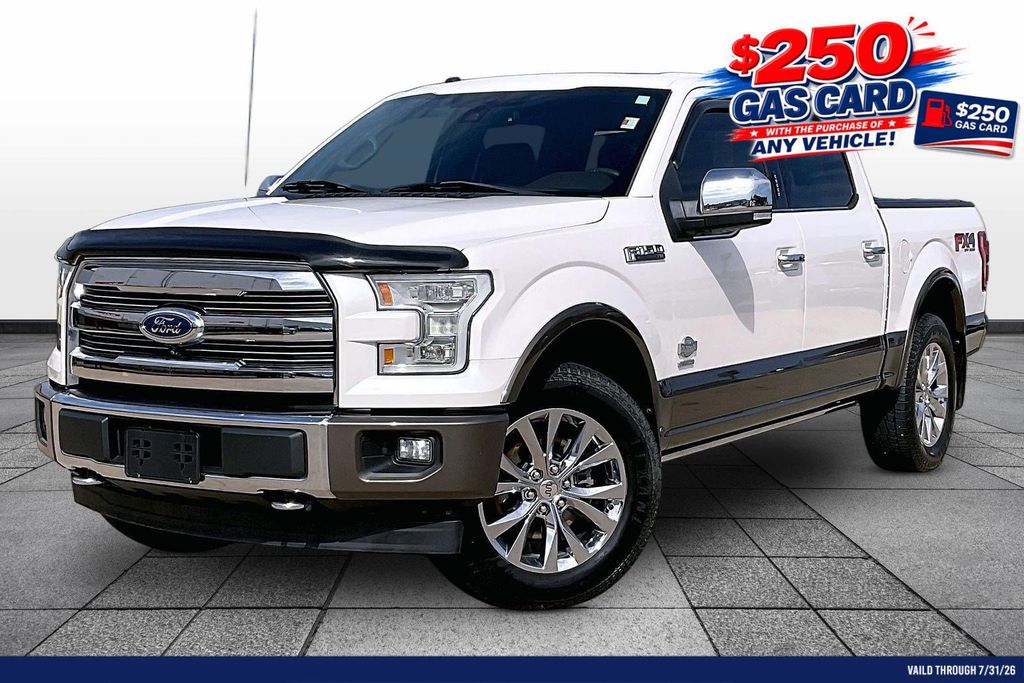 White Platinum 2017 Ford F-150 Pickup Truck Four-Wheel Drive Automatic