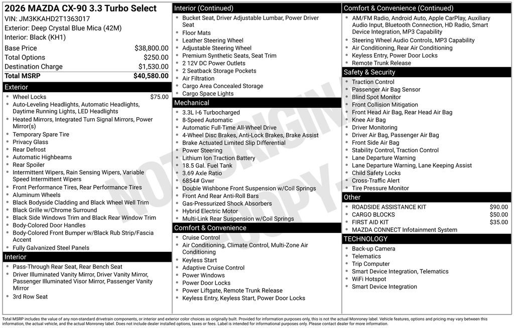 2026 Mazda CX-90 Select Package's photo
