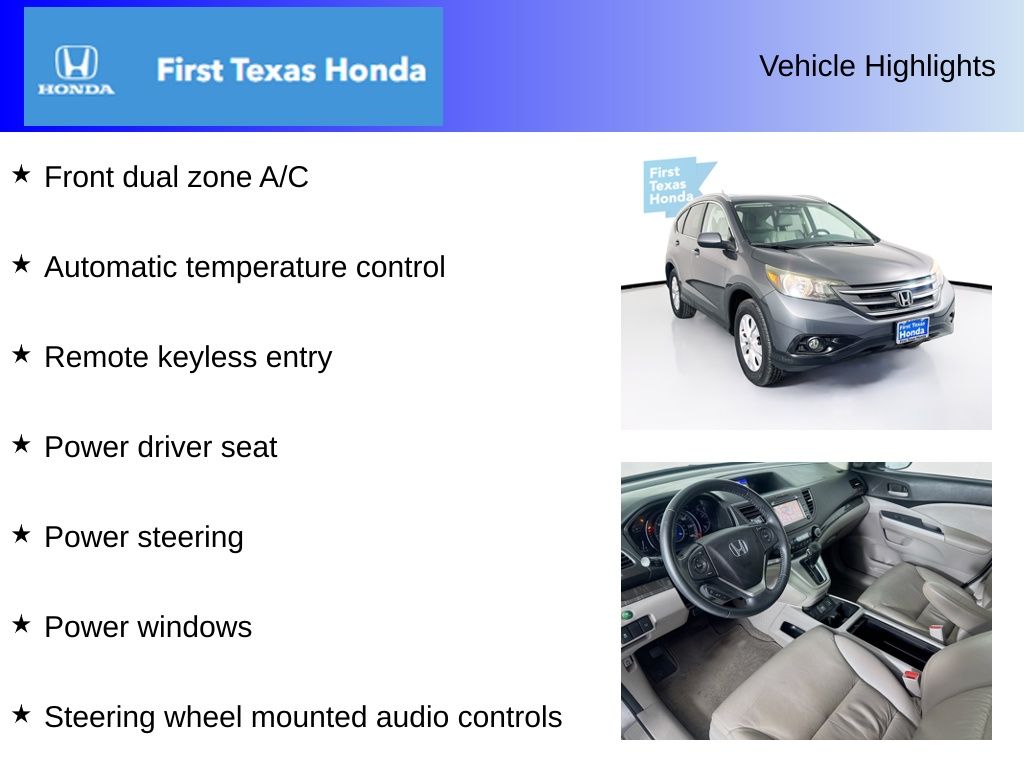 Used Car 2014 Honda Cr-v  Ex-l For Sale Under $15,000 In Austin, Texas