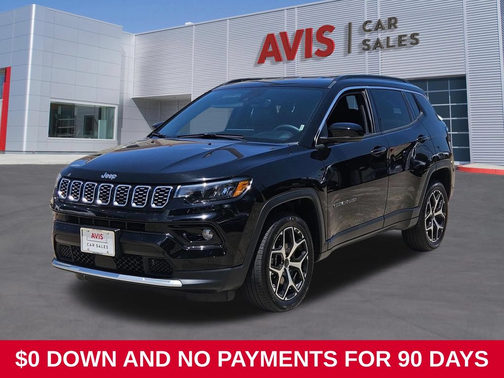 Diamond Black Crystal Pearlcoat 2025 Jeep Compass SUV / Crossover Four-Wheel Drive 8-Speed Automatic