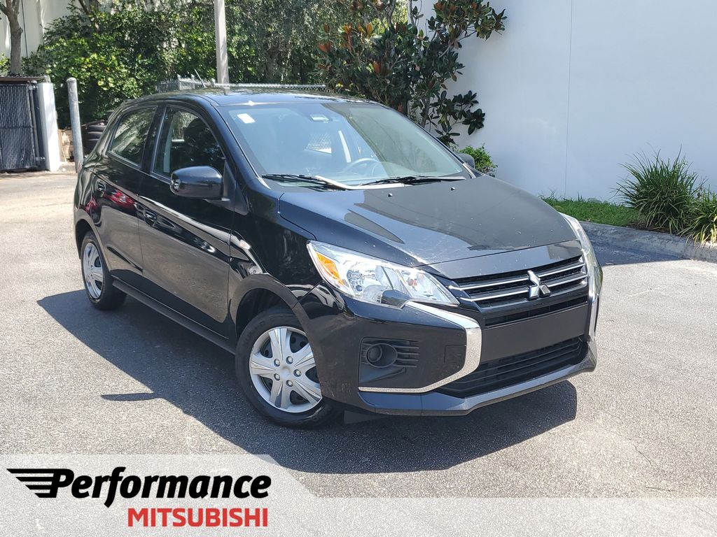 Jet Black Metallic 2024 Mitsubishi Mirage Hatchback Front-Wheel Drive Continuously Variable Transmission