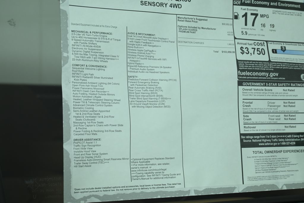 2025 INFINITI QX80 Sensory 30