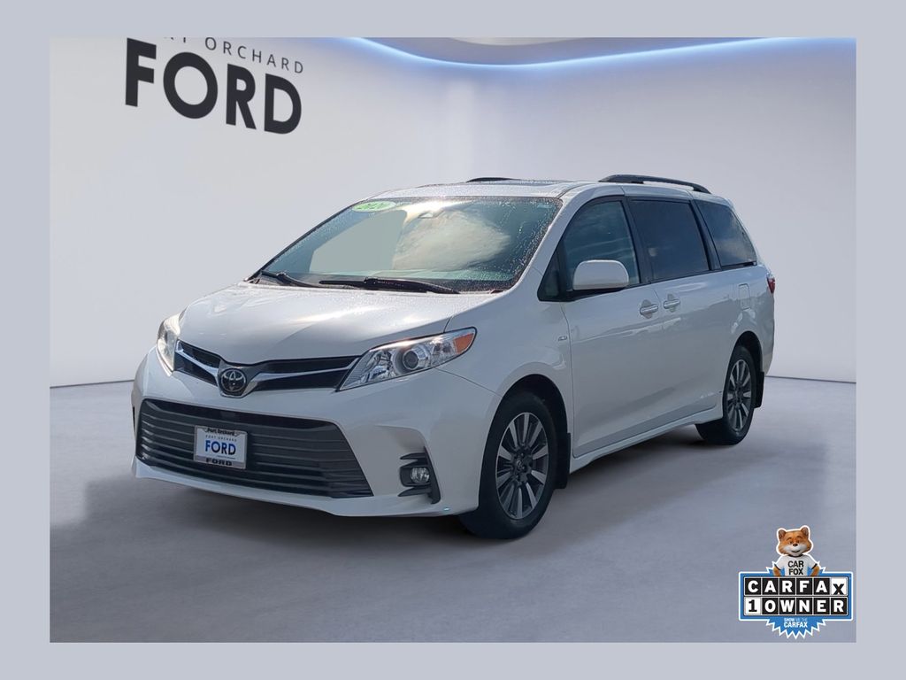 White (Blizzard Pearl) 2020 Toyota Sienna Limited 7-Passenger AWD Minivan All-Wheel Drive 8-Speed Automatic