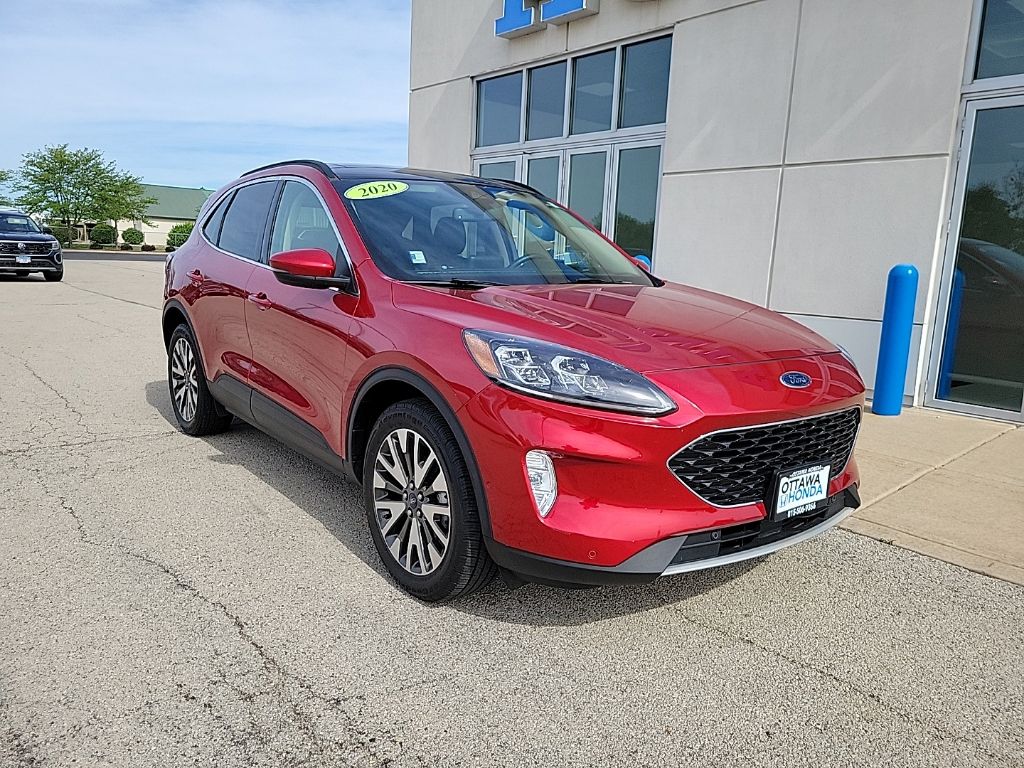 Red Metallic 2020 Ford Escape Titanium AWD SUV / Crossover All-Wheel Drive 8-Speed Automatic