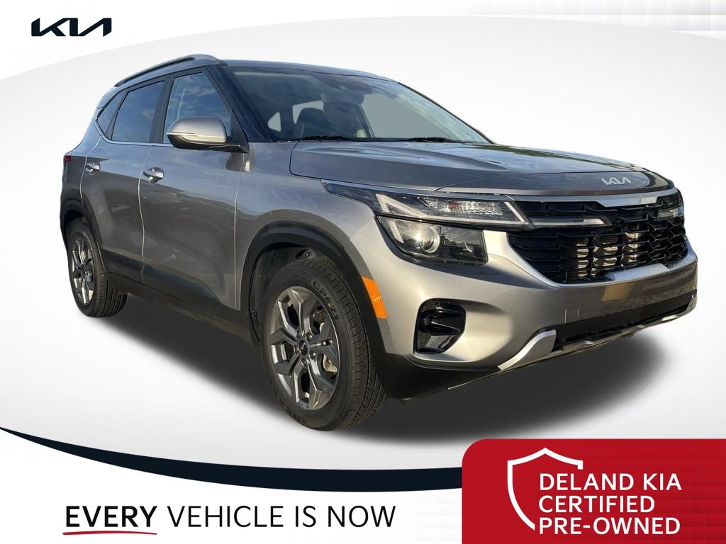 Steel Gray 2024 Kia Seltos S FWD SUV / Crossover Front-Wheel Drive Continuously Variable Transmission