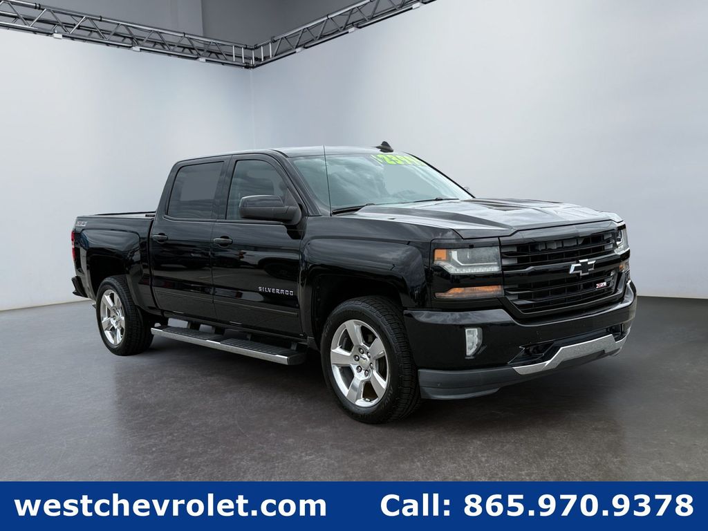 Black 2016 Chevrolet Silverado 1500 Pickup Truck Four-Wheel Drive 6-Speed Automatic Overdrive