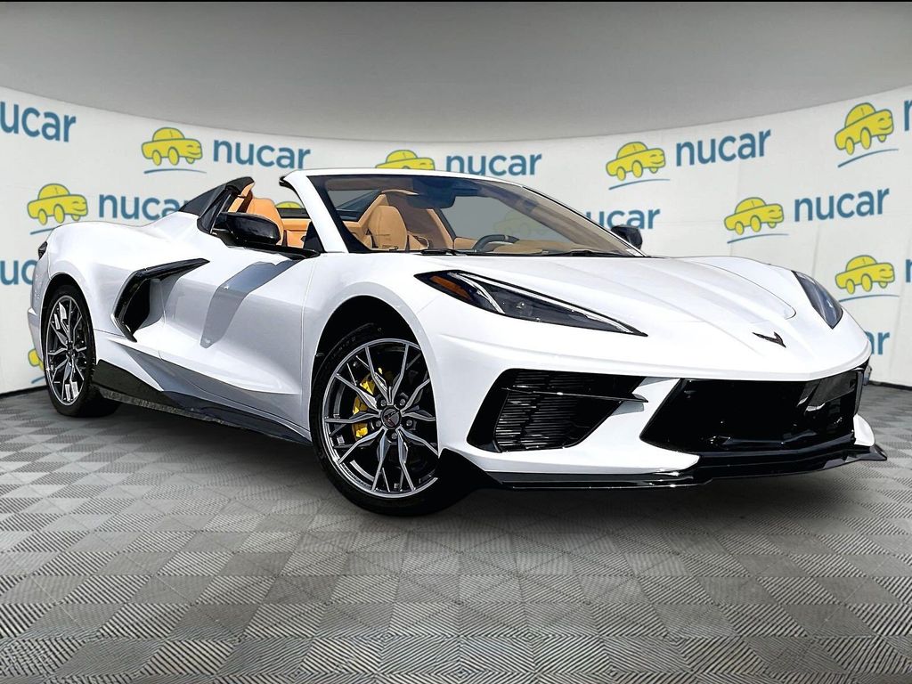 Arctic White 2024 Chevrolet Corvette Convertible Rear-Wheel Drive 8-Speed Dual Clutch