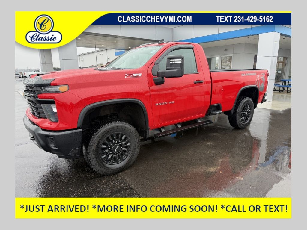 Red Hot 2025 Chevrolet Silverado 2500HD Work Truck Regular Cab LB 4WD Pickup Truck Four-Wheel Drive Automatic
