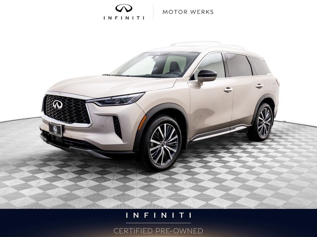 Warm Titanium 2023 INFINITI QX60 SUV / Crossover All-Wheel Drive 9-Speed Automatic