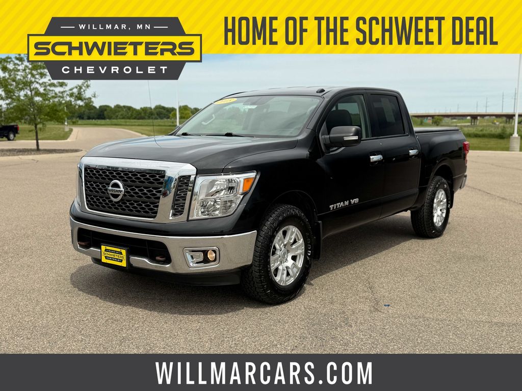 Black 2018 Nissan Titan Pickup Truck Four-Wheel Drive 7-Speed Automatic