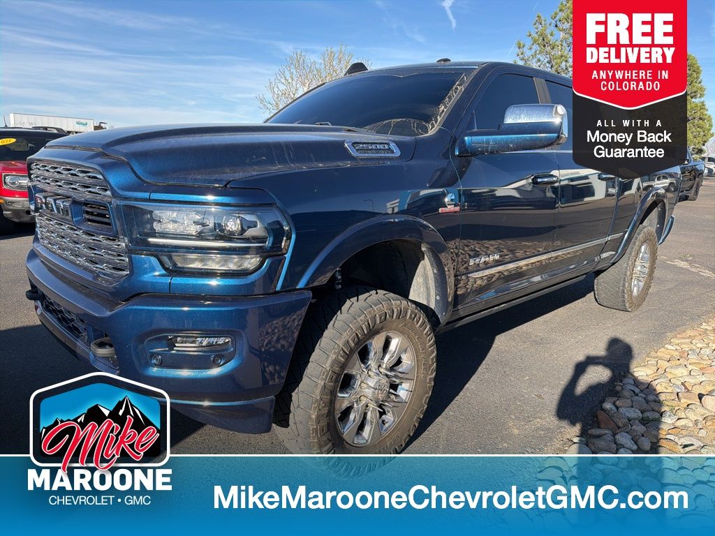 Patriot Blue Pearlcoat 2022 RAM 2500 Limited Crew Cab 4WD Pickup Truck Four-Wheel Drive 6-Speed Automatic